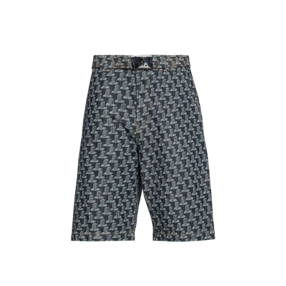 Lanvin Blue Cotton Knee Men's Length